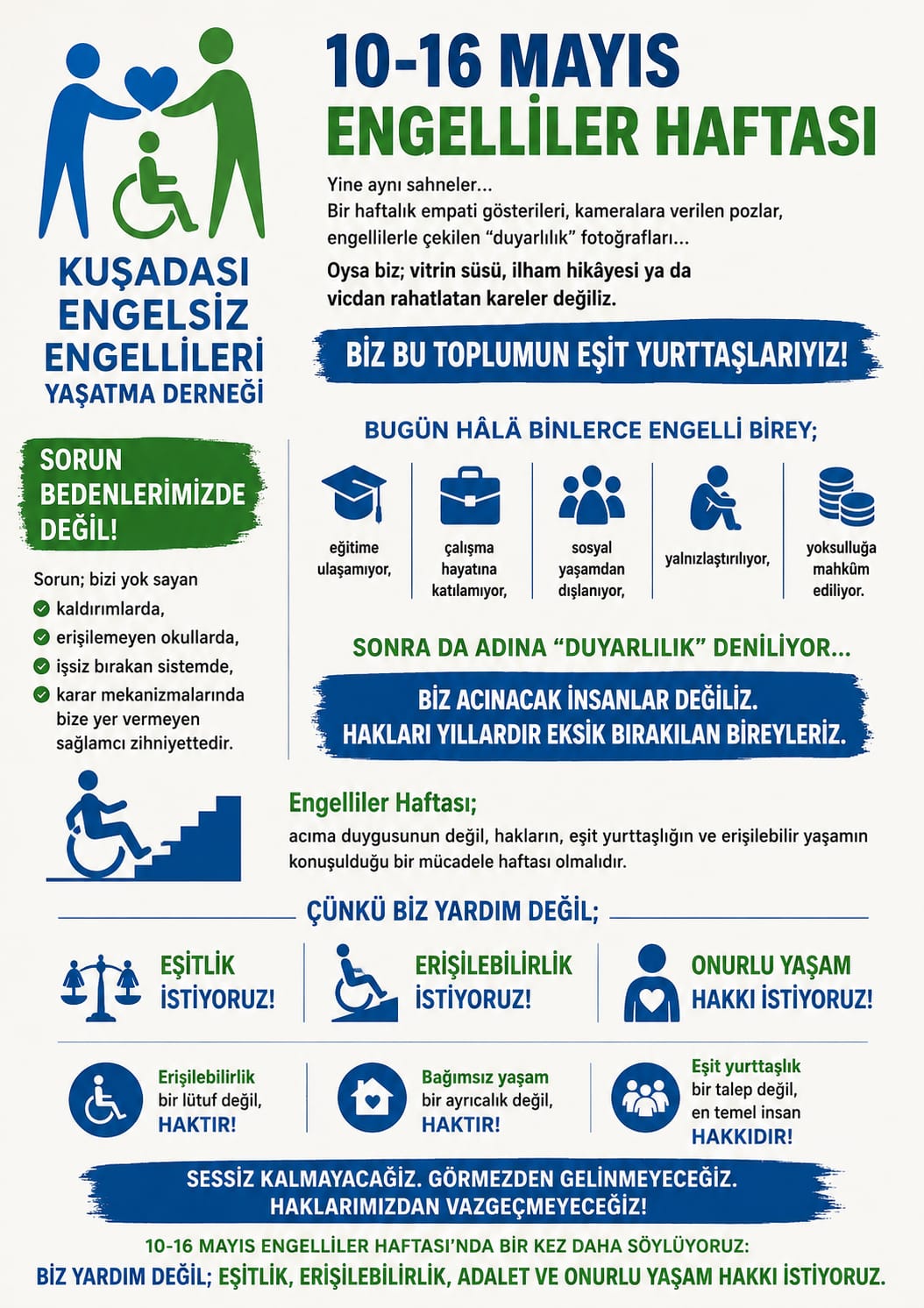 10-16 Mayıs Engelliler Haftası