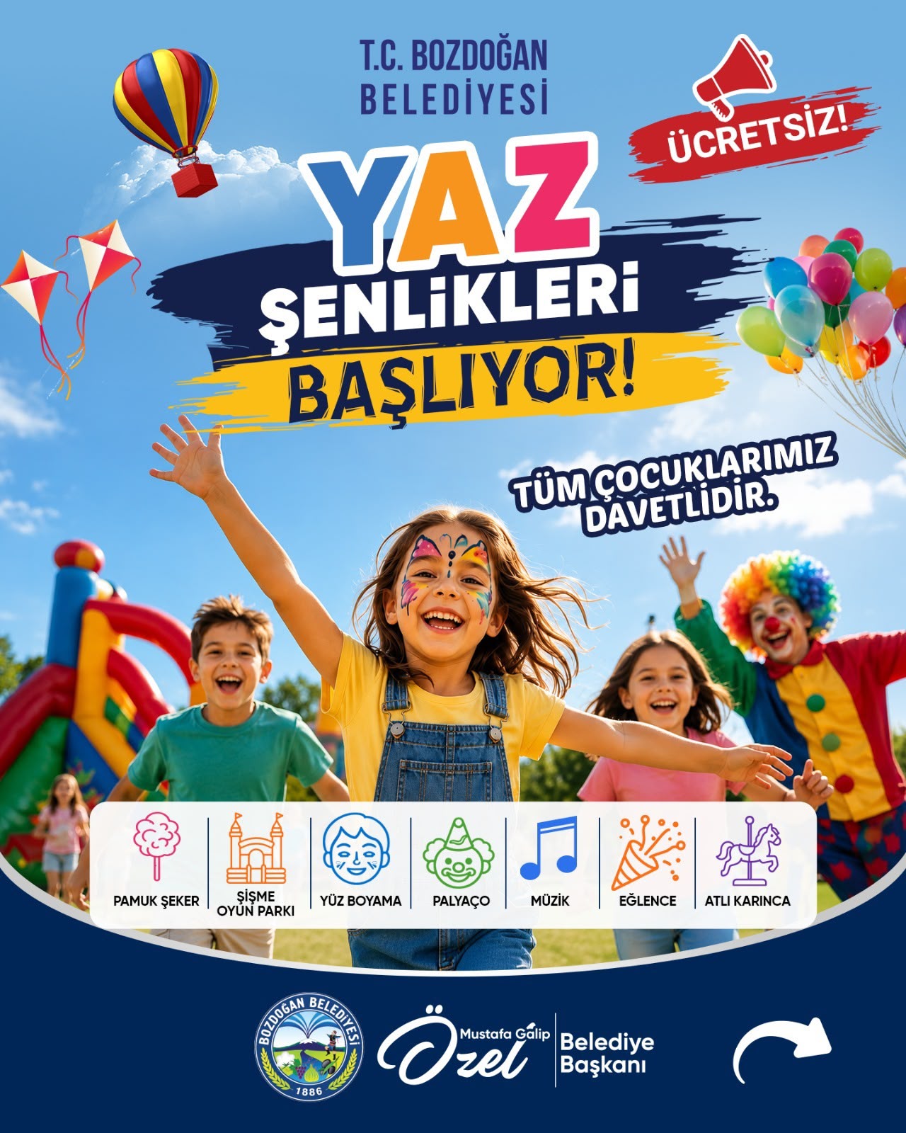Başkan Galip Özel’den 55 Mahalleye Çocuk Şenliği