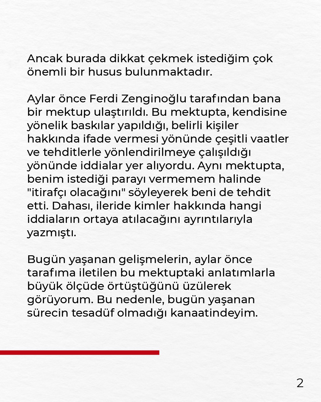 ÖNCE TEHDİT EDİLDİM, SONRA İFTİRA İFADELERİ GELDİ