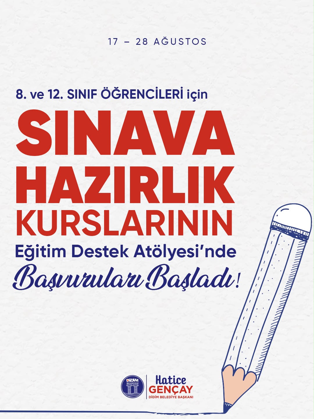 DİDİM BELEDİYESİ’NDEN ÖĞRENCİLERE SINAVA HAZIRLIK DESTEĞİ