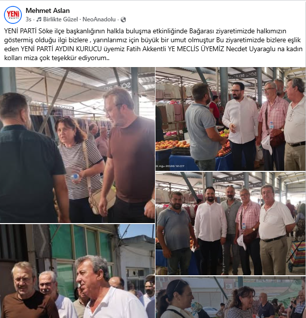 YENİ Parti Aydın teşkilatından Bağarası’nda halk buluşması