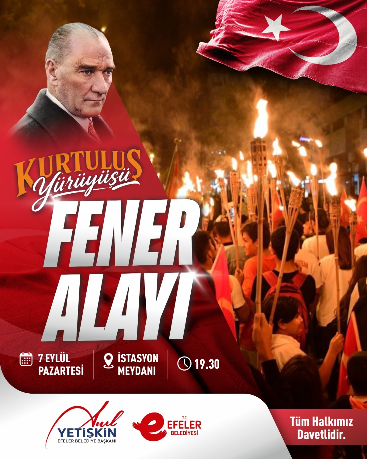 EFELER’DE KURTULUŞ COŞKUSU FENER ALAYIYLA TAÇLANACAK