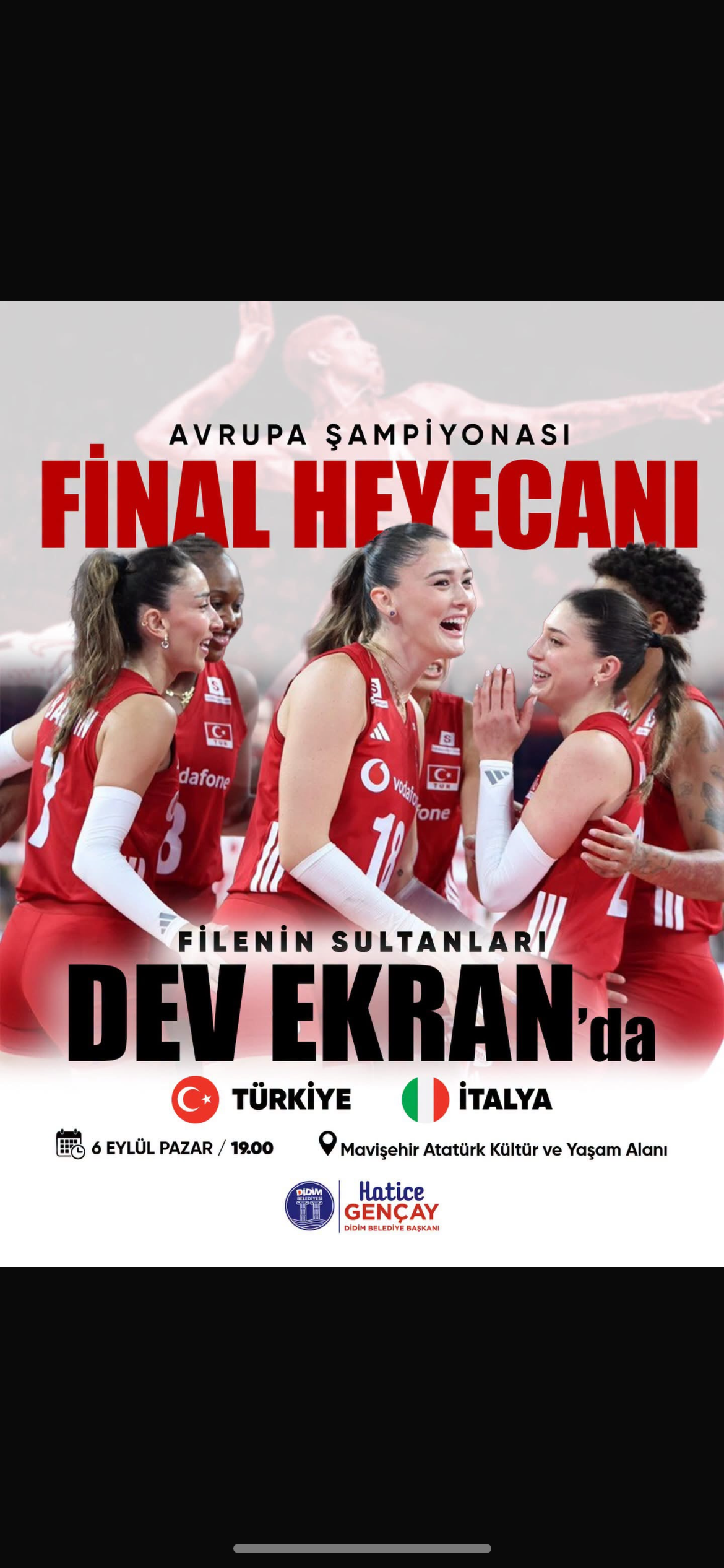 AVRUPA ŞAMPİYONASI FİNAL HEYECANI DİDİM’DE DEV EKRANDA!