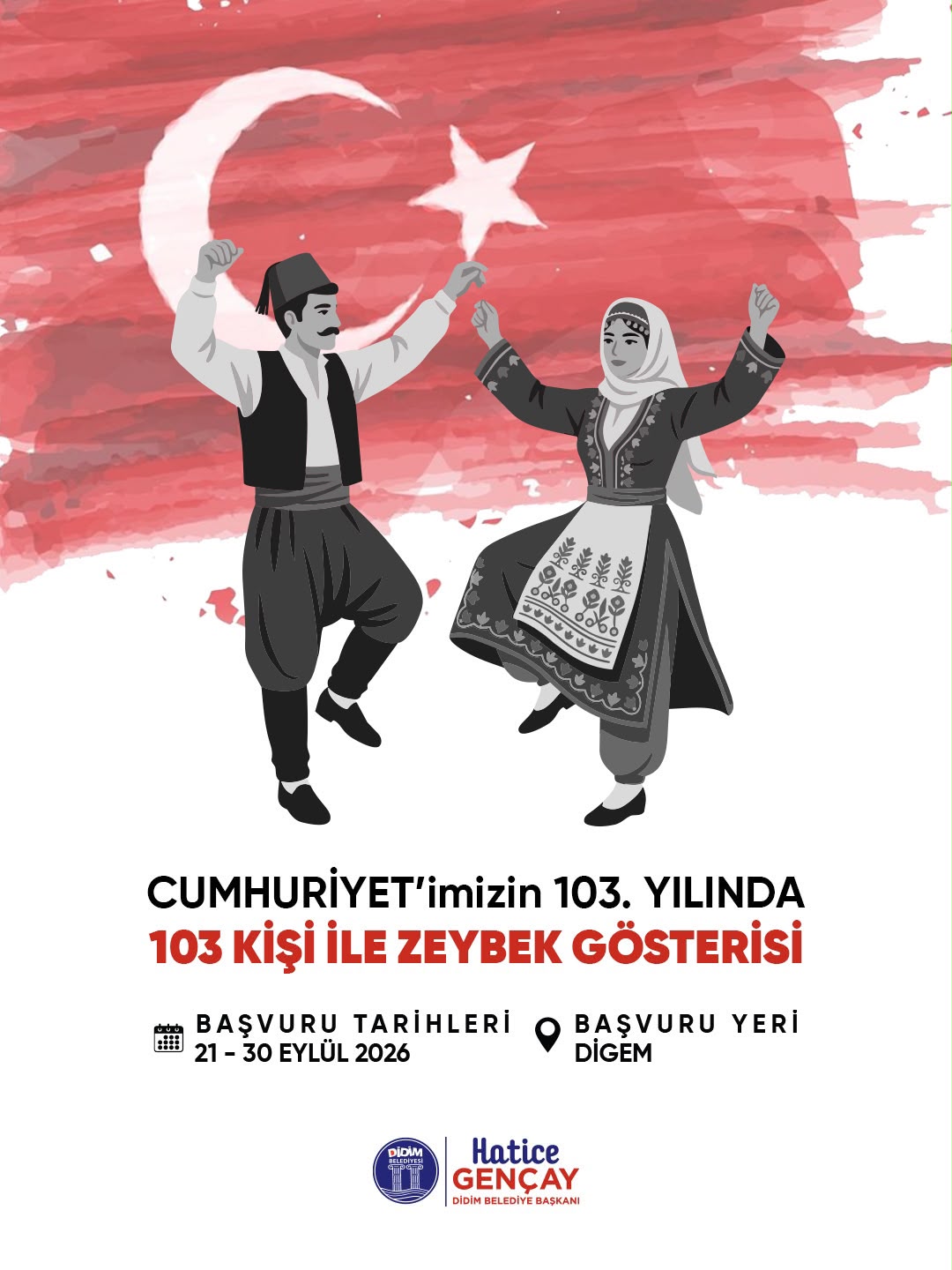 DİDİM BELEDİYESİ’NDEN CUMHURİYET’İN 103. YILINA ÖZEL ZEYBEK GÖSTERİSİ