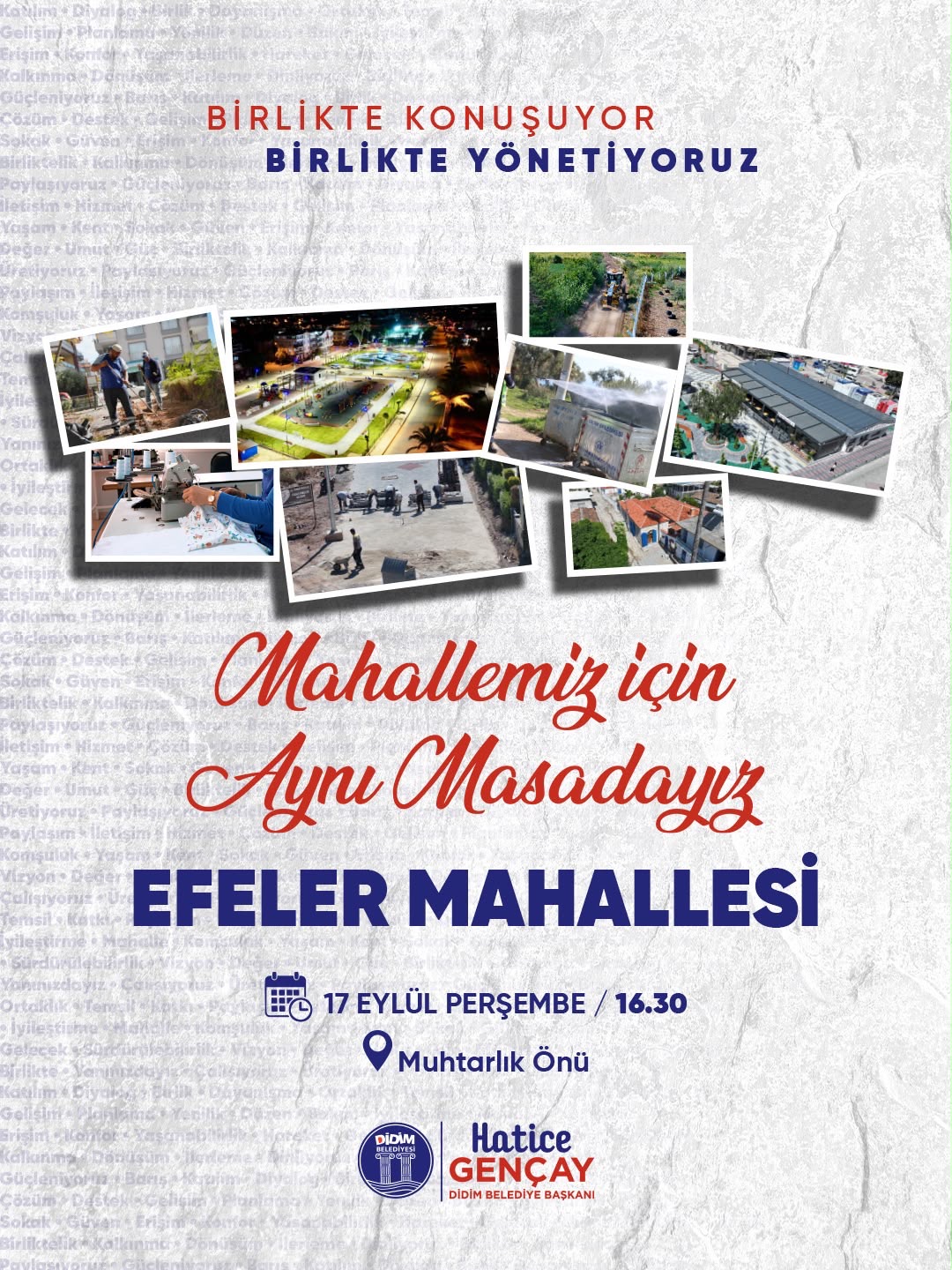 DİDİM BELEDİYESİ, “MAHALLEMİZ İÇİN AYNI MASADAYIZ” BULUŞMALARIYLA MAHALLE SAKİNLERİYLE BİR ARAYA GELİYOR