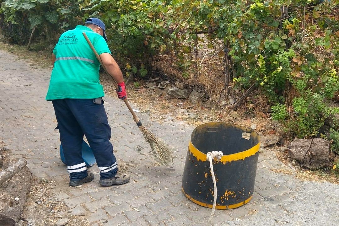 EFELER’DE YEŞİL MESAİ: EĞRİKAVAK SOKAKLARINA BAKIM
