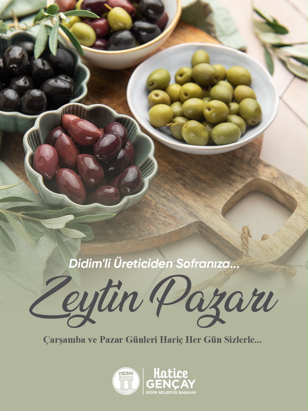 DİDİM BELEDİYE BAŞKANI HATİCE GENÇAY: “ZEYTİN ÜRETİCİLERİMİZ İÇİN YENİ BİR SATIŞ ALANI OLUŞTURUYORUZ”