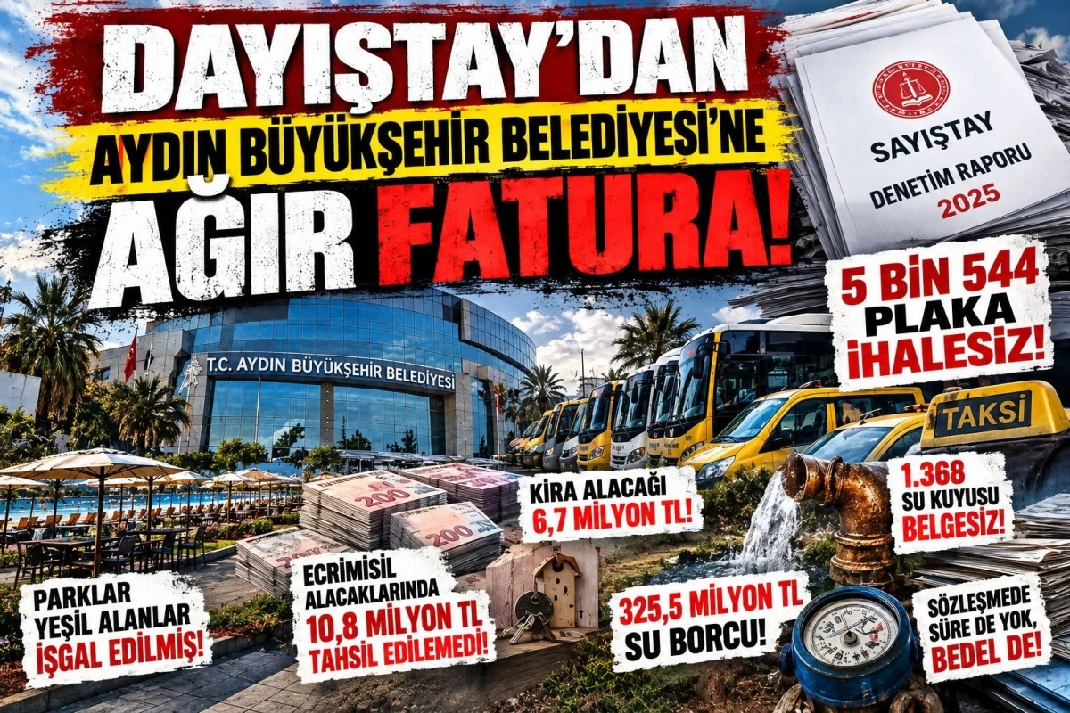 SAYIŞTAY’DAN AYDIN BÜYÜKŞEHİR BELEDİYESİ'NE AĞIR FATURA!